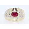 ANILLO EN ORO CON RUBI DE 0,40CT.