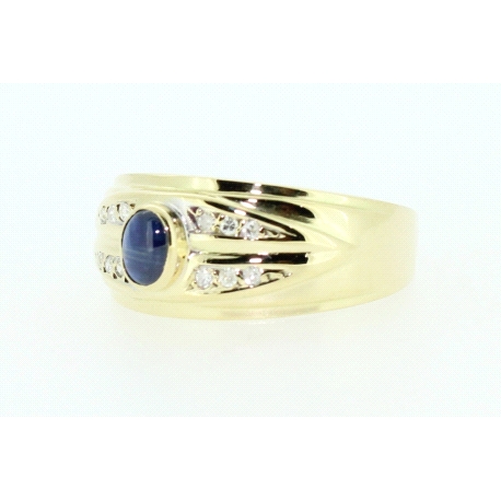 ANILLO CON 0,12CT EN BRILLANTES Y ZAFIRO