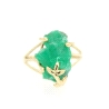 ANILLO EN ORO CON AGATA VERDE