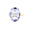 ANILLO EN ORO CON TOPACIO AZUL