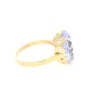 ANILLO EN ORO CON TOPACIO AZUL