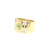 ANILLO EN ORO CON CUARZO VERDE Y CIRCONITAS