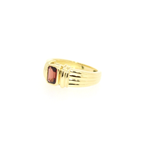 ANILLO EN ORO CON ENSTATITA MARRON