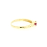 ANILLO EN ORO CON RUBI Y CIRCONITAS