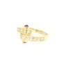 ANILLO EN ORO CON CIRCONITAS Y RUBIES