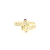 ANILLO EN ORO CON CIRCONITAS Y RUBIES