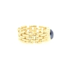 ANILLO MODELO CADENETA EN ORO CON ZAFIRO