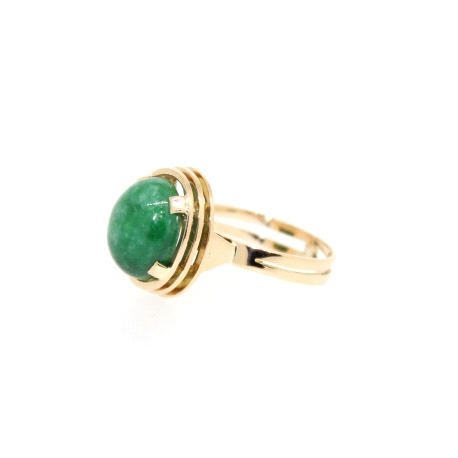 ANILLO EN ORO DE 14 KT CON JADE