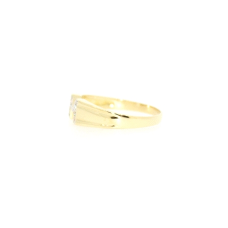 ANILLO EN ORO CON LETRA 'M' EN CIRCONITAS