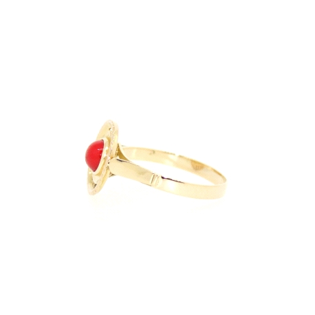 ANILLO EN ORO DE 14 KT CON PIEDRA SINTETICA