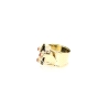 ANILLO EN ORO DE 14 KT CON ONIX Y CORALES