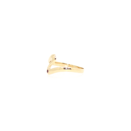 ANILLO EN ORO DE 14 KT CON RUBI