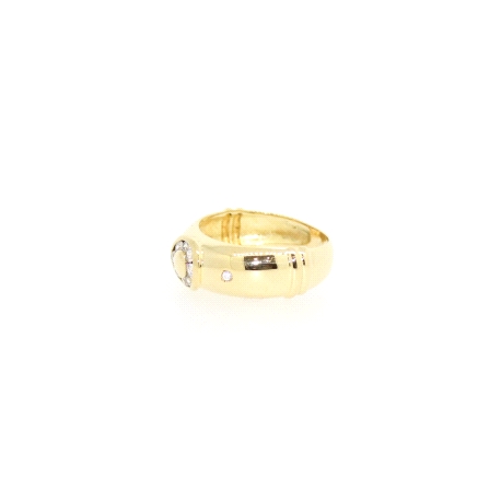 ANILLO EN ORO  DE 18 KT CON CIRCONITAS