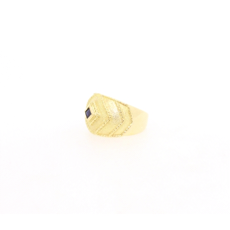 ANILLO EN ORO CON ZAFIRO