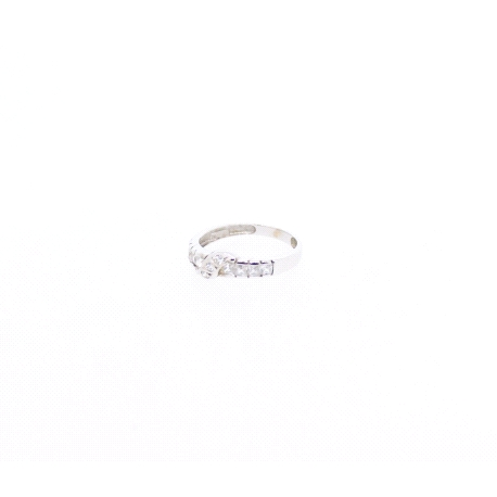 ANILLO EN ORO BLANCO CON CIRCONITAS