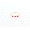 ANILLO EN ORO CON RUBIES Y CIRCONITAS