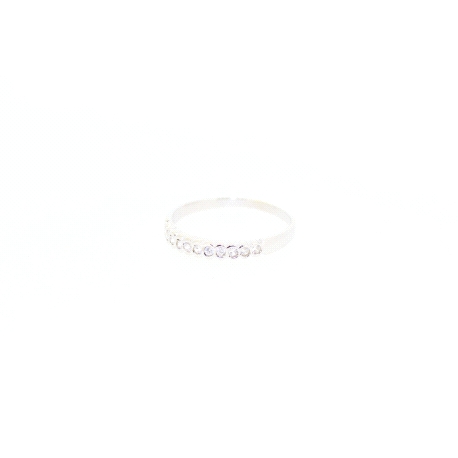 ANILLO EN ORO BLANCO CON CIRCONITAS