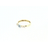 ANILLO EN ORO CON TOPACIO AZUL Y CIRCONITAS