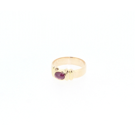 ANILLO EN ORO DE 18 KT CON RUBI