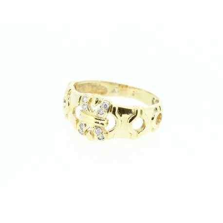 ANILLO EN ORO DE 18KT CON CIRCONITAS