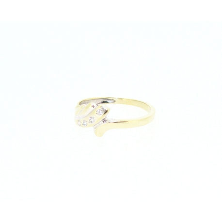 ANILLO EN ORO DE 18KT CON CIRCONITAS