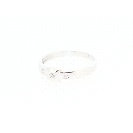 ANILLO EN ORO BLANCO CON CIRCONITAS