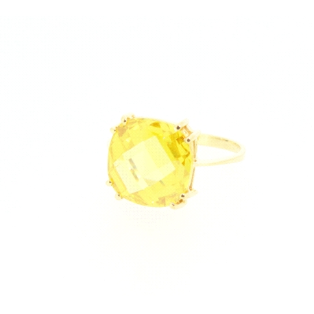 SORTIJA EN ORO DE 18KT CON CITRINA