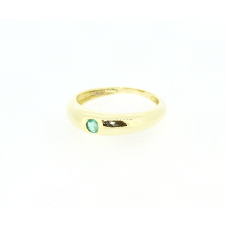 ANILLO EN ORO DE 18KT CON ESMERALDA