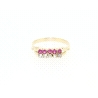 ANILLO EN ORO CON RUBIES Y CIRCONITAS