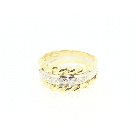 ANILLO EN ORO DE 18KT CON CIRCONITAS