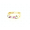 ANILLO EN ORO CON RUBIES Y CIRCONITAS