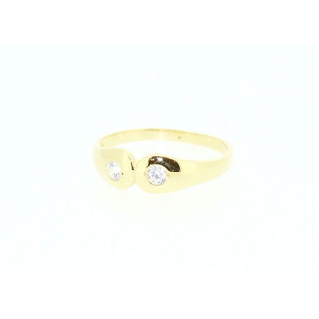 ANILLO EN ORO DE 18KT CON CIRCONITAS