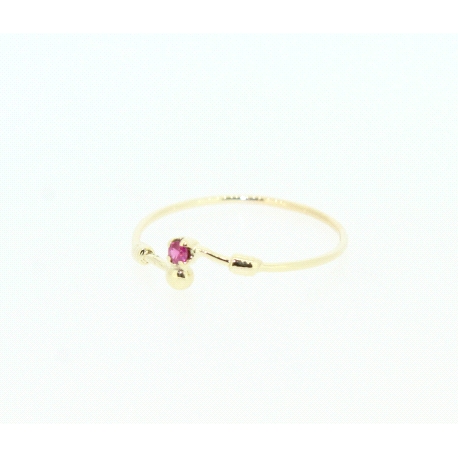 ANILLO EN ORO DE 18KT CON RUBI