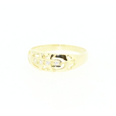 ANILLO EN ORO DE 18KT CON CIRCONITAS