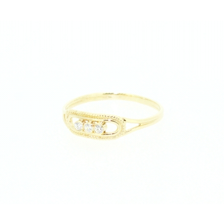 ANILLO EN ORO DE 18KT CON CIRCONITAS