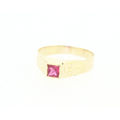 ANILLO EN ORO DE 18KT CON RUBI