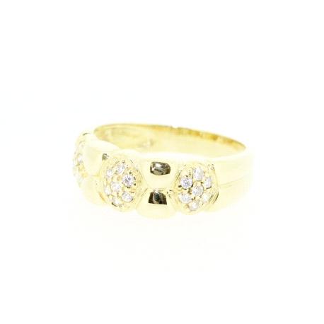 ANILLO EN ORO DE 18KT CON CIRCONITAS