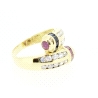 ANILLO CON CIRCONITAS, RUBIES Y ZAFIROS