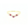 ANILLO EN ORO CON CIRCONITAS Y RUBIES