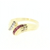 ANILLO EN ORO CON RUBIES Y CIRCONITAS