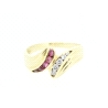 ANILLO EN ORO CON RUBIES Y CIRCONITAS