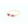 ANILLO EN ORO CON CIRCONITAS Y RUBIES