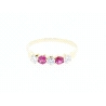 ANILLO EN ORO CON CIRCONITAS Y RUBIES