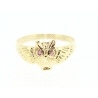 ANILLO BUHO EN ORO DE 18KT CON RUBIES