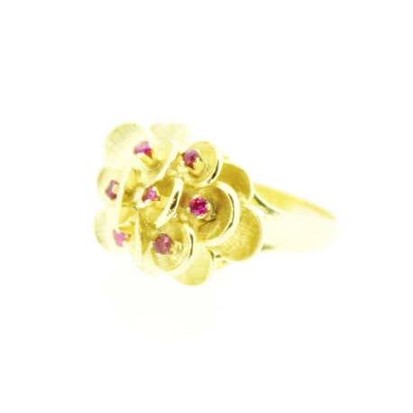 ANILLO EN ORO DE 18KT CON RUBIES