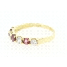 ANILLO EN ORO CON CIRCONITAS Y RUBIES