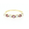 ANILLO EN ORO CON CIRCONITAS Y RUBIES