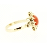 ANILLO ROSETON EN ORO DE 18KT CON CORAL