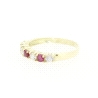 ANILLO EN ORO CON RUBIES Y CIRCONITAS