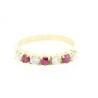 ANILLO EN ORO CON RUBIES Y CIRCONITAS